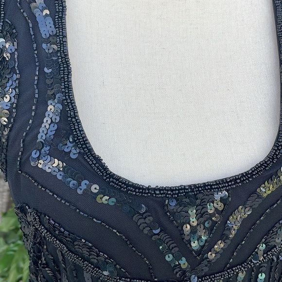 Vintage Stenaz black bead and sequent  dress - Picture 2 of 6